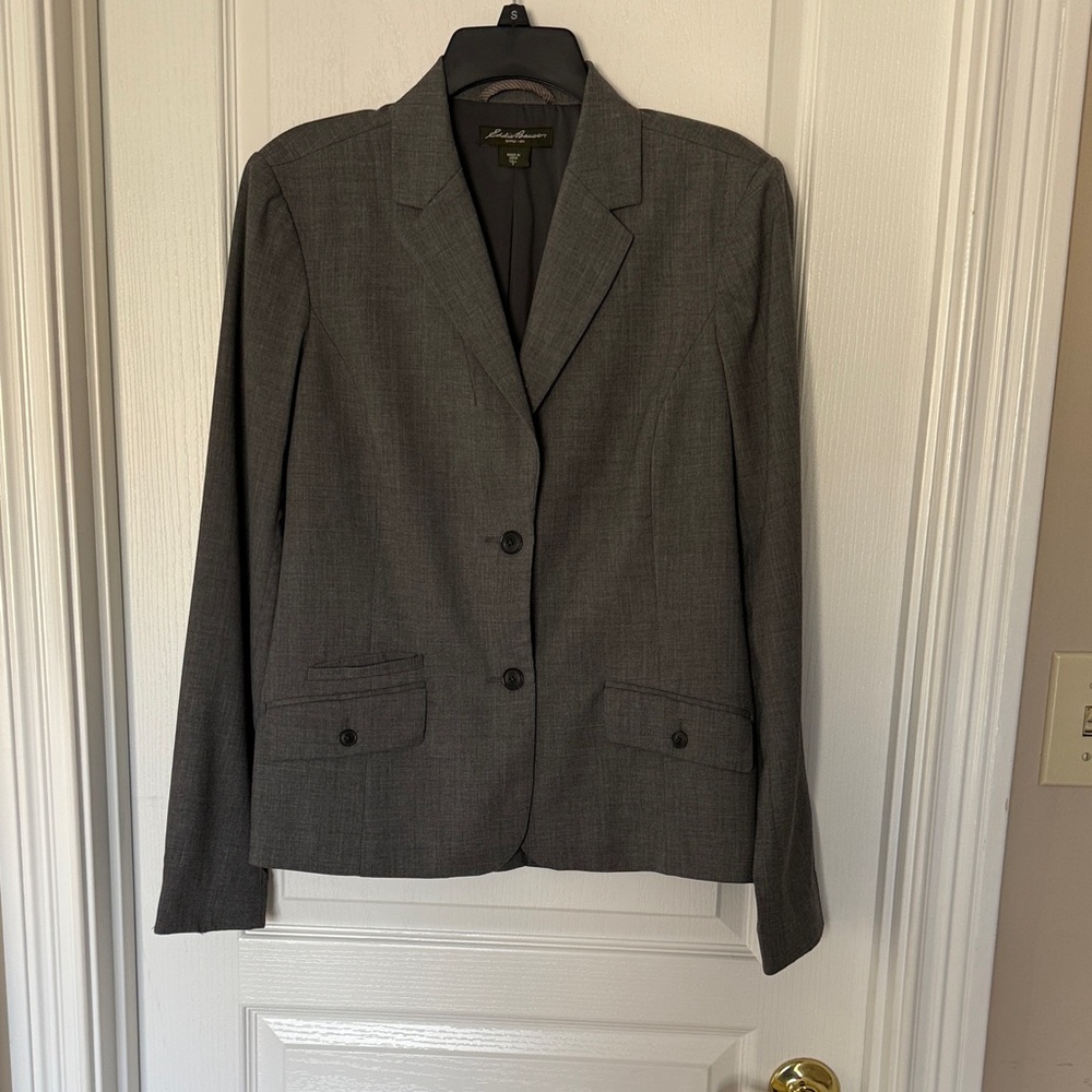 Women’s Eddie Bauer Gray Women's Blazer Size 8 Tall